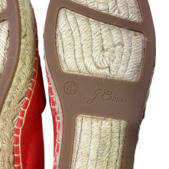 J.Crew thicker braid canvas classic espadrille vivid flame women’s size 6.5 - Picture 9 of 9
